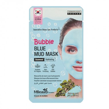 Увлажняющая очищающая пузырьковая маска для лица с глиной и морскими водорослями, 10 г — Bubble Blue Mud Mask