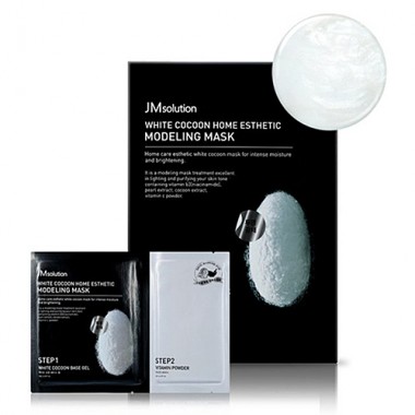 Маска с протеинами шелкопряда и жемчугом, 55 г — White cocoon home esthetic modeling mask