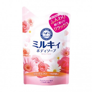 Мыло для тела молочное с ароматом цветов, 400 мл — Brand gyunyu sekken milky body soap