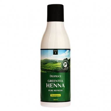 Шампунь для волос с зелёным чаем и хной, 200 мл — Greentea henna refresh shampoo