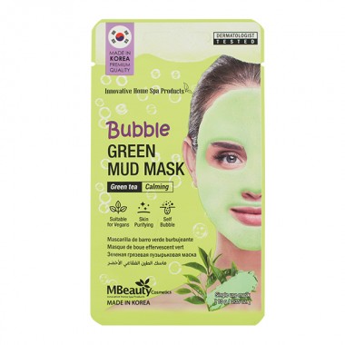Успокаивающая очищающая пузырьковая маска для лица с глиной и экстрактом зеленого чая, 10 г — Bubble Green Mud Mask