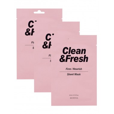 Набор тканевых масок для питания и укрепления кожи, 22 мл*3 шт — Clean&Fresh Firm/Nourish Sheet Mask