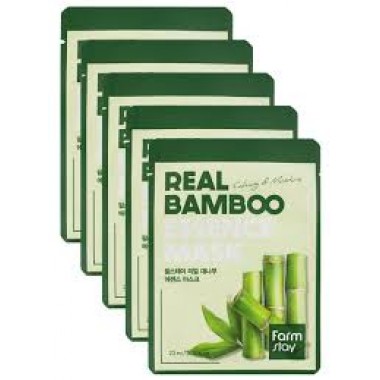 Набор тканевых масок для лица с экстрактом бамбука, 23 мл*5 шт — Real Bamboo Essence Mask