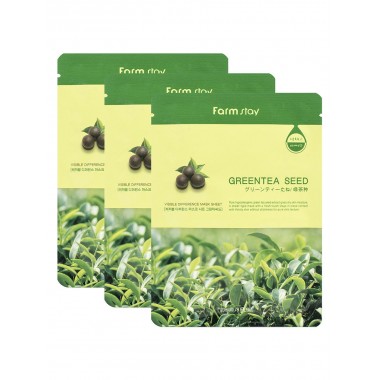 Набор тканевых масок для лица с экстрактом семян зеленого чая, 23 мл*5 шт — Visible Difference Mask Sheet Green Tea