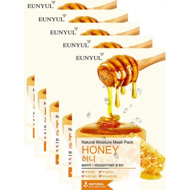 Набор тканевых масок с экстрактом меда, 22 мл*5 шт — Natural Moisture Mask Pack Honey
