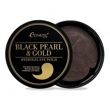 Патчи с черным жемчугом и золотом, 60 шт — Black pearl&gold hydrogel eye patch