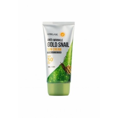 Солнцезащитный крем против морщин с муцином улитки и золотом SPF50+ PA+++, 70 мл — Anti-Wrinkle Gold Snail Sun Cream