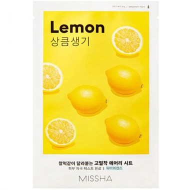 Маска для лица с экстрактом лимона, 19 г — Airy fit sheet mask lemon