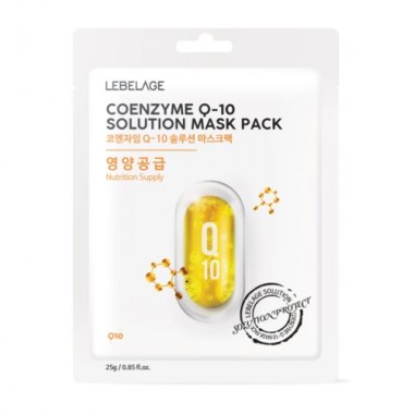 Маска тканевая с коэнзим Q10, 25 г — Coenzyme Q10 solution mask pack