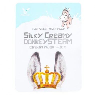 Маска с паровым кремом и молока ослиц, 25 г — Silky creamy donkey steam cream mask pack