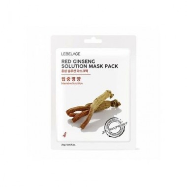 Маска тканевая с красным женьшенем, 25 г — Red ginseng solution mask pack