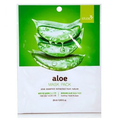 Маска тканевая для лица с алоэ, 28 мл — Mask pack with aloe