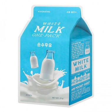 Маска тканевая йогуртовая с молочными протеинами, 21 г — White milk one-pack