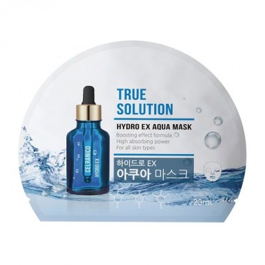 Маска тканевая для лица увлажняющая, 23 мл — True Solution Hydro Ex Aqua Mask