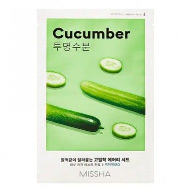 Маска для лица с экстрактом огурца, 19 г — Airy fit sheet mask cucumber