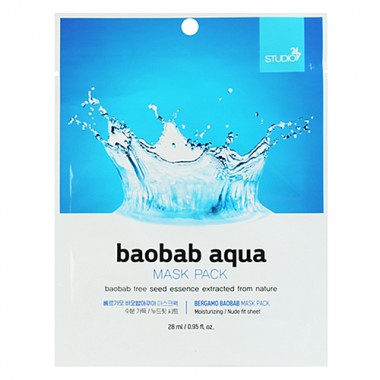 Тканевая маска для лица с экстрактом баобаба, 28 мл — Baobab Aqua Mask Pack,