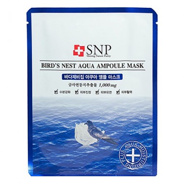 Маска тканевая с экстрактом птичьего гнезда, 25 г — Bird's nest aqua ampoule mask