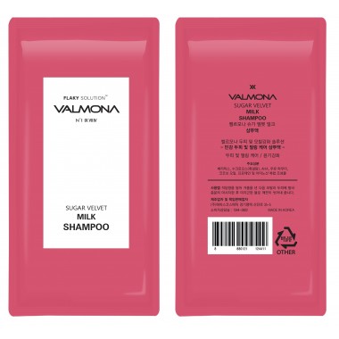 Шампунь для блеска волос с ягодами и молоком, 10 мл (пробник) — Flaky solution sugar velvet milk shampoo