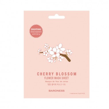 Тканевая маска выравнивающая тон с экстрактом вишни — Flower Mask Sheet Cherry Blossom