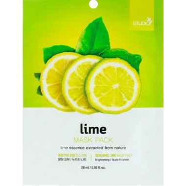Маска тканевая для лица с экстрактом лайма, 28 мл — Mask pack with lime