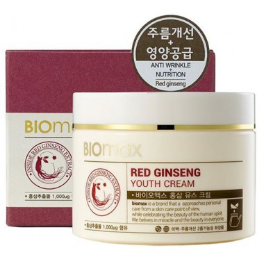 Крем для молодости кожи с экстрактом красного женьшеня, 100 мл — Red ginseng youth cream