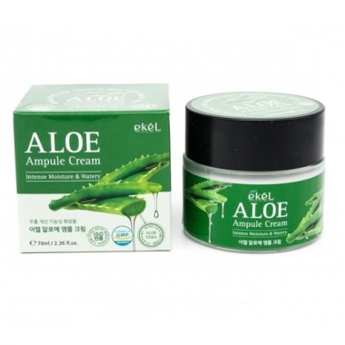Крем ампульный для лица с алоэ, 70 мл — Aloe ampule cream intense moisture
