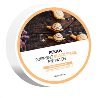 Патчи для глаз омолаживающие с муцином черной улитки, 60 шт — Purifying black snail eye patch