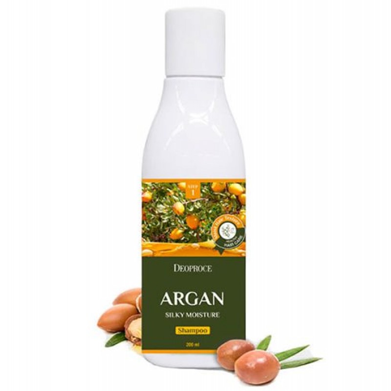 Бальзам для волос с аргановым маслом deoproce rinse argan silky moisture