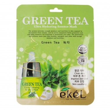 Маска для лица тканевая с зеленым чаем, 25 г — Essence mask green tea
