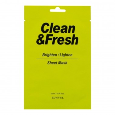 Тканевая маска для здорового цвета лица, 22 мл — Clean&Fresh Brighten/Lighten Sheet Mask