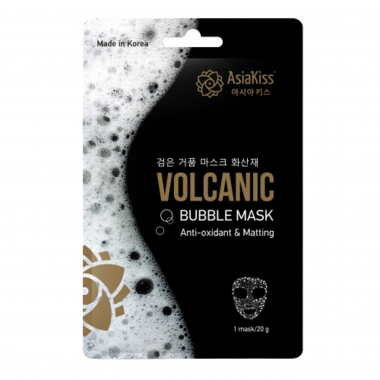 AsiaKiss Маска пузырьковая с вулканическим пеплом - Volcanic Bubble Mask Volcanic bubble mask, 20 г