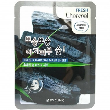 Маска тканевая для лица с экстрактом угля, 23 мл — Fresh charcoal mask sheet
