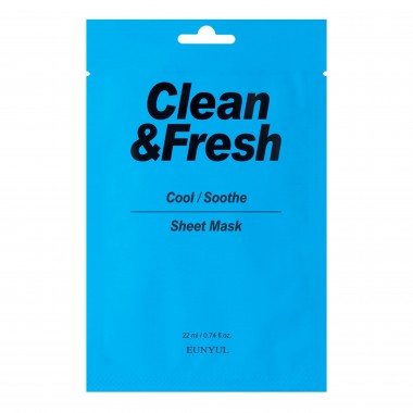 Маска тканевая для охлаждающего и успокаивающего эффекта, 22 мл — Clean&Fresh Cool/Soothe Sheet Mask