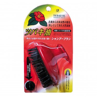 Щётка массажная и очищающая с маслом камелии японской, 1 шт — Tsubaki shampoo brush