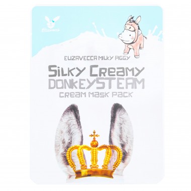 Elizavecca Маска с паровым кремом и молоком ослиц - Silky creamy donkey steam cream mask pack, 25г