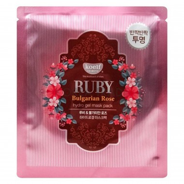 Гидрогелевая маска для лица с рубиновой пудрой и болгарской розой — Ruby & Bulgarian Rose Hydro Gel Mask