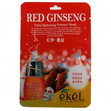 Маска для лица тканевая с красным женьшенем, 25 г — Essence mask red ginseng