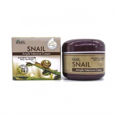Крем для лица с экстрактом муцина улитки, 100 г — Ample intensive cream snail