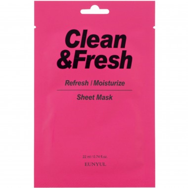 Тканевая маска для освежающего и увлажняющего эффекта, 22 мл — Clean&Fresh Refresh/Moistuize Sheet Mask