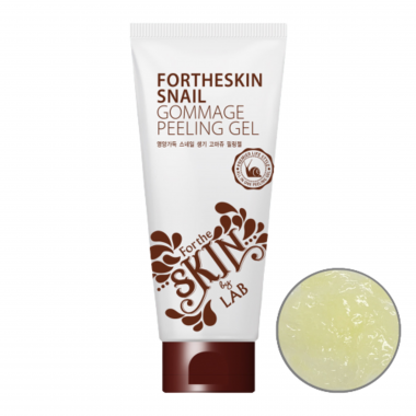 ForTheSkin Гель-пилинг очищающий с муцином улитки – Snail gommage peeling gel, 180мл