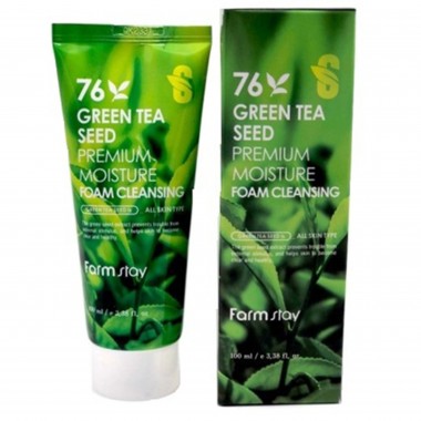 Пенка очищающая с семенами зеленого чая, 100 мл — Green Tea Seed Premium Moisture Foam