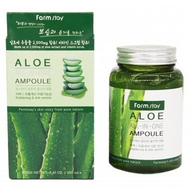 Многофункциональная ампульная сыворотка с экстрактом алоэ, 250 мл — Aloe All-In One Ampoule