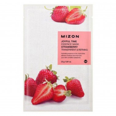 Маска тканевая для лица с экстрактом клубники, 23 г — Joyful time essence mask strawberry