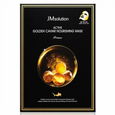 JMsolution Маска ультратонкая с золотом и икрой - Active golden caviar nourishing mask, 30мл