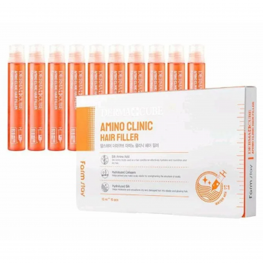 Филлер для волос с аминокислотами, 13 мл*10 шт — DERMA UBE Amino Clinic Hair Filler