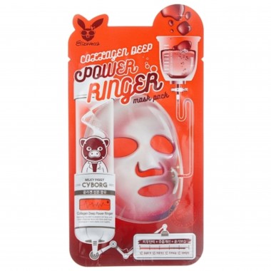 Маска тканевая для лица с коллагеном, 23 мл — Collagen deep power ringer mask pack