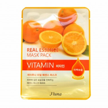 Маска тканевая с витаминами, 25 мл — JLuna Real Essence Mask Pack Vitamin