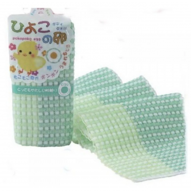 Мочалка-полотенце для детей зеленая, 1 шт — Pokopoko egg