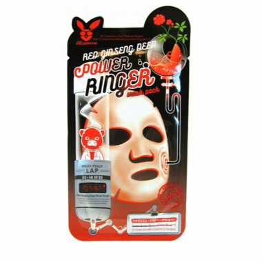 Маска тканевая для лица с красным женьшенем, 23 мл — Red ginseng deep power ringer mask