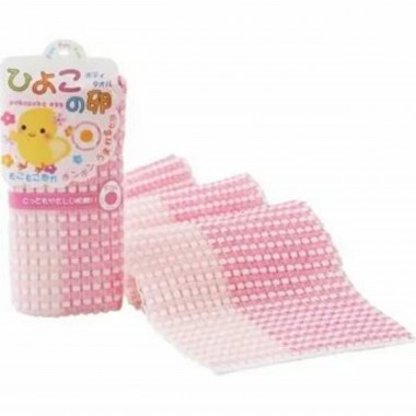 Мочалка-полотенце для детей розовая, 1 шт — Pokopoko egg